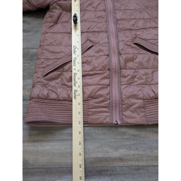 Lululemon The Bomb Bomber Jacket Bark Berry/Heathered Bark Berry Women's 6 Rever - Picture 2 of 8